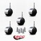 Service Caster 2'' Floor Safe Chrome Hooded Twin Wheel Caster Grip Neck Stem, 5PK SCC-GN02S50D-NYU-BC-5 - alternate 4